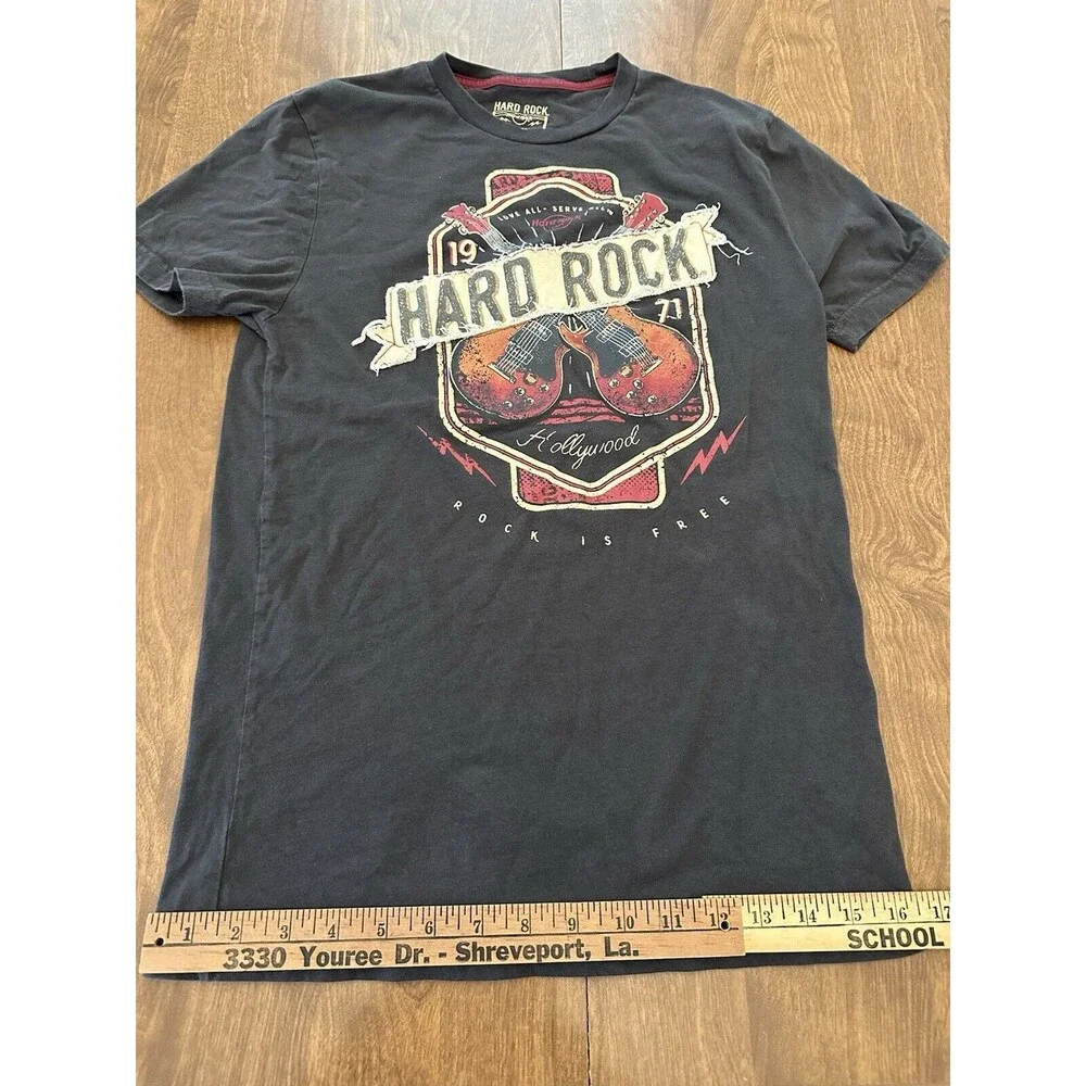 Hard Rock T-shirt Men’s S Charcoal Atlantic City Love All Serve All Rock Is Free - Picture 7 of 8